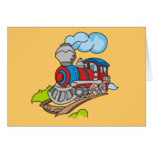 Rot und blaue Zug-T-Shirts und Geschenke Karten