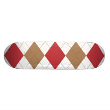Rot und Brown-RautePreppy Skateboard Personalisierte Skatedecks