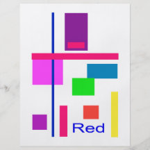 Rot Vollfarbige Flyer