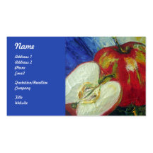 Rote Apfel-Frucht-Visitenkarten