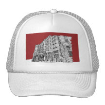 Rote Architekturtinte Baseball Kappe