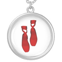Rote Ballett-Zehe-Schuh-Halskette