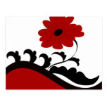 Rote Blume - Postkarte