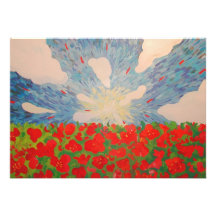 Rote Blumen-Einladung