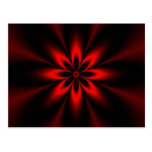 Rote Blumen-Explosions-Fraktal-Postkarte