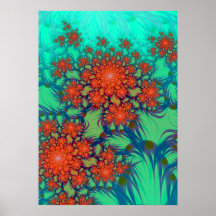 rote Blumen Posterdruck