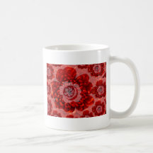 Rote Blumen-Reise - Fantasie-Anbetungs-Welt Tee Haferl
