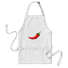Rote Chilipfeffer-Schürze