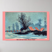 Rote Dächer durch Uehara, Konen Ukiyoe Posterdrucke