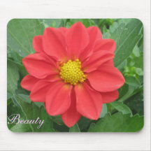 Rote Dahlie Mousepad