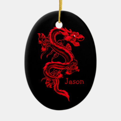 Rote Drache Verzierung Ornament