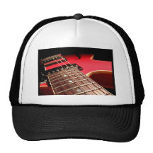 Rote E-Gitarre Retrokult Cap