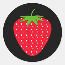 Rote Erdbeere Runde Sticker