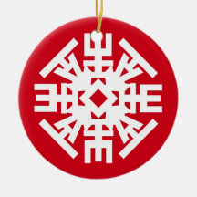 Rote FLOCKE Verzierung Weihnachtsbaum Ornament