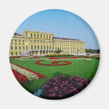 Rote formale Gärten am Eingang zu Schonbrunn Palac Kühlschrankmagnete