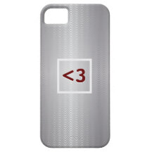 Rote Geeky Liebe metallischer iPhone 5 Fall iPhone 5 Schutzhülle