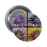 Rote gelbe blauer Stern-Explosions-Kunst Anstecknadelbuttons