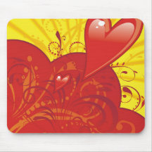 Rote Herzen Mousepad