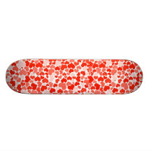 Rote Herzmustertapete Personalisierte Skateboards