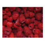 Rote Himbeerpostkarte