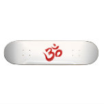 Rote hindische Symbol-OM-Om Devanagari Kalligraphi Personalisierte Skatedecks