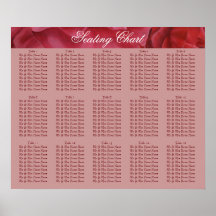 Rote Hochzeits-Rosen des eleganten Chic, die Diagr Poster