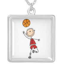 Rote Jungen-Basketball-Spieler-T-Shirts und Gesche Selbst Gestalteter Schmuck