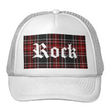Rote karierte Kappe