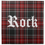Rote karierte Tartan-"Felsen-" Serviette Stoff Serviette
