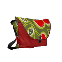 Rote Kirschbote-Tasche Kurier Taschen