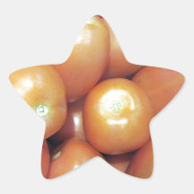 Rote kleine Tomaten Sternaufkleber