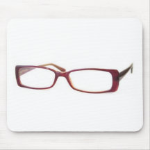 Rote Lesegläser Mousepads