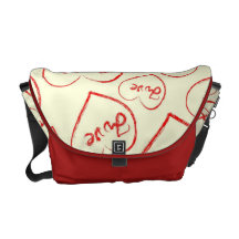 Rote Liebe-Bote-Tasche Kuriertaschen