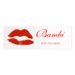 Rote Lippenstiftdruck Visitenkarte