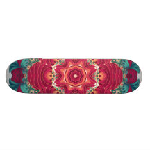 Rote Lotus-Mandala Individuelle Skateboarddecks