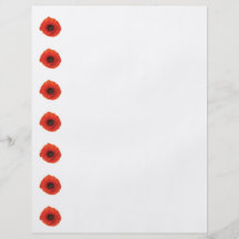 Rote Mohnblume Bedruckte Flyer