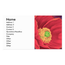 Rote Mohnblumen-Blumen-Malerei-Kunst - multi Visitenkartenvorlage