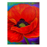Rote Mohnblumen-Blumen-Malerei - multi Postkarten