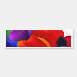 Rote Mohnblumen-Schmetterlings-Malerei-Kunst - mul Autoaufkleber