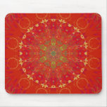 Rote Mondsun-Mandala Mousepad