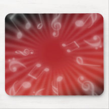 Rote Musik Mauspads