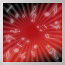 Rote Musik Plakatdruck