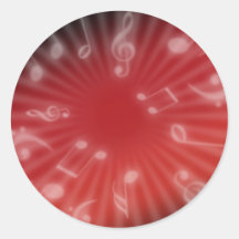 Rote Musik Stickers