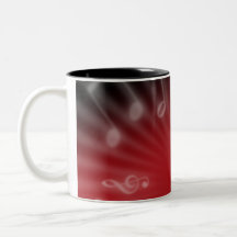 Rote Musik Tee Tasse