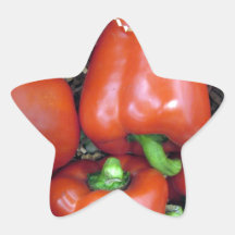 Rote Paprikaschoten Aufkleber