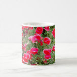 Rote rosa Mohnblumen Kaffeetassen
