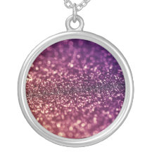 Rote rosa und lila Schein-Glitter-Halskette