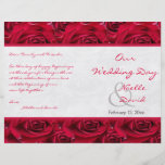 Rote Rosen, die reichlich Programm Wedding sind Flyerdruck