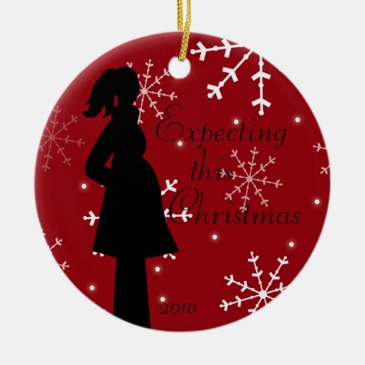 Rote Schneeflocke Pregancy Verzierung Weihnachtsbaum Ornament