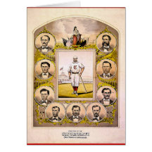 Rote Strümpfe Cincinnatis von 1869 Karten